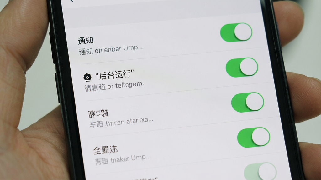 主体为手机屏幕显示权限设置开关列表,布局为设置项纵向排列、右侧开关按钮,排版清晰留白,风格为浅灰系统设置界面,细节包含