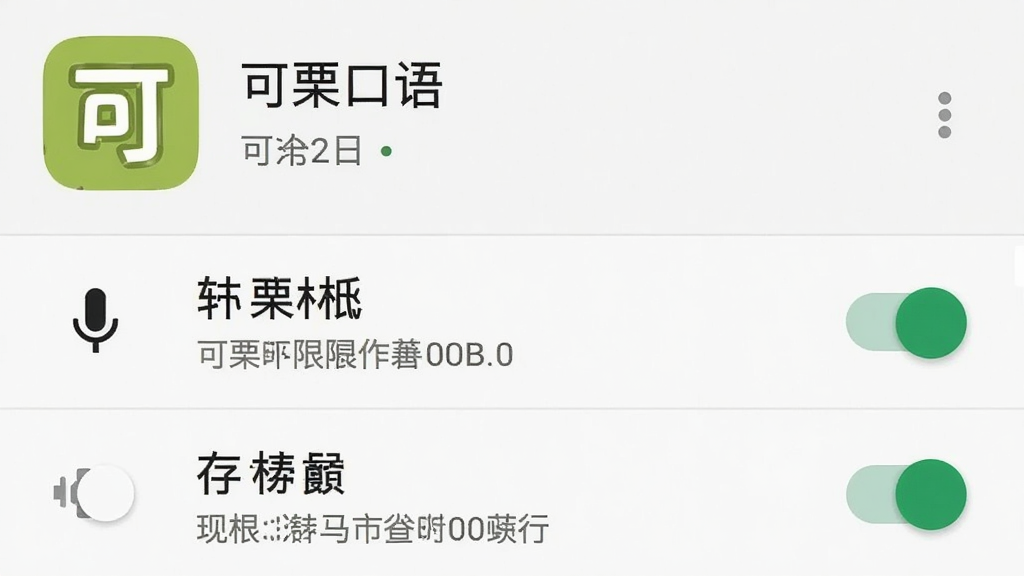 手机应用权限设置界面展示,画面主体为安卓系统权限管理页面,布局上方为应用图标与名称