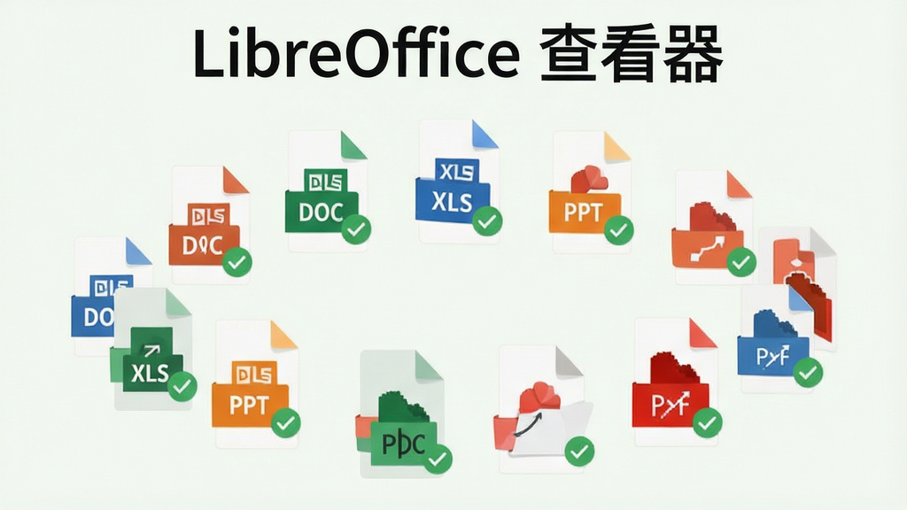 画面主体为一组悬浮的文档图标围绕软件名称