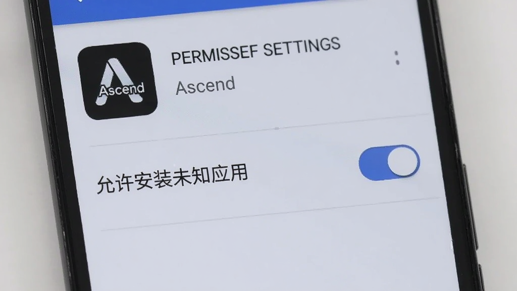 一部安卓手机展示安装权限设置界面,画面中有