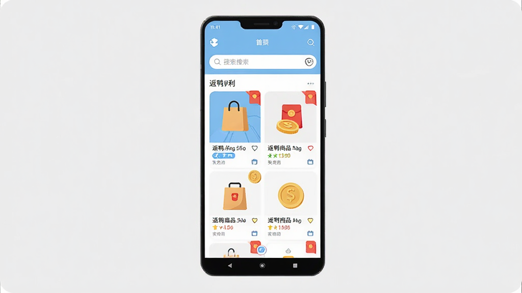 ����Ϊһ��������׿�ֻ�����Ļ����ʾ����Ѽ��App��ҳ���棬����Ϊ������������в�������Ʒ��Ƭ�б����Ű������׳��㣬���Ϊ�ִ���ƽ��UI�廭��ϸ�ڰ��������ͼ�ꡢ����Ǳ�����Ԫ�أ����������ɾ����޶���װ��Ԫ��
