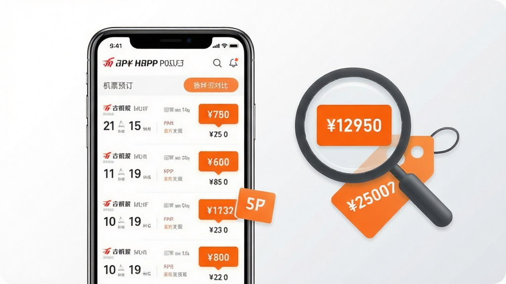 ���麽��APP��ƱԤ������չʾ���ֻ���Ļ�г��ֺ����б���۸�Աȣ��Ա����зŴ���۸��ǩ��ͼ��Ԫ�أ�����Ϊ�ֻ���ͼ����ϣ��������ֻ���Ԫ�أ����Ϊ��ˬ����磬ϸ���ϼ۸��ǩʹ����Ŀ�ĳ�ɫ������Ϊ��ɫ��ǳ�ҵĽ��䣬�����������ɾ����޶���Ԫ��