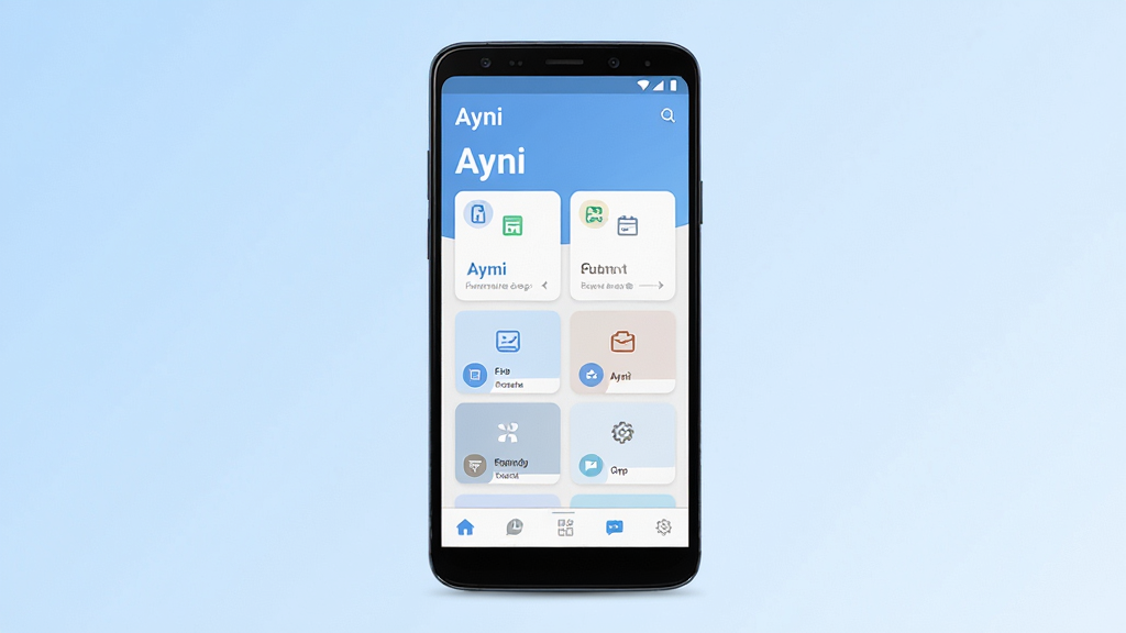�������ơ�Ayni��������ȫò����������չʾһ����׿�ֻ����ֻ���Ļ�ϳ���AyniӦ�ü�����ҳ���֣������ײ��������뿨Ƭʽ������ڣ�����Ϊ��͵�ǳ��ɫ���䣬�����������ִ���ϸ�����������ʸɾ����޶���Ԫ��