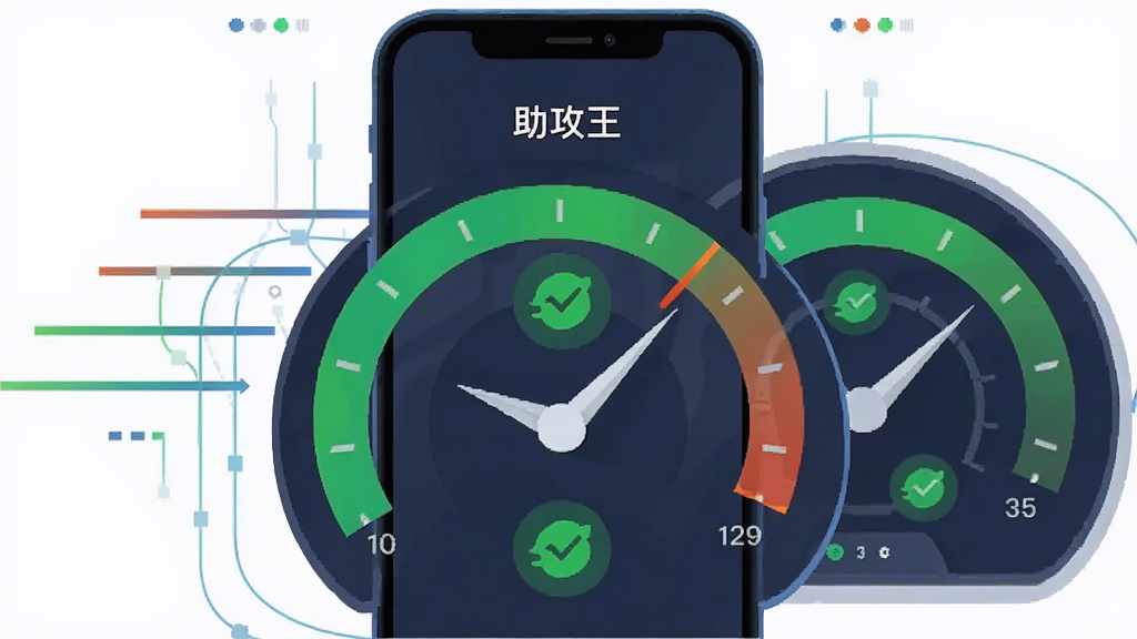 画面中央为手机与运行状态指示仪表盘,手机上显示