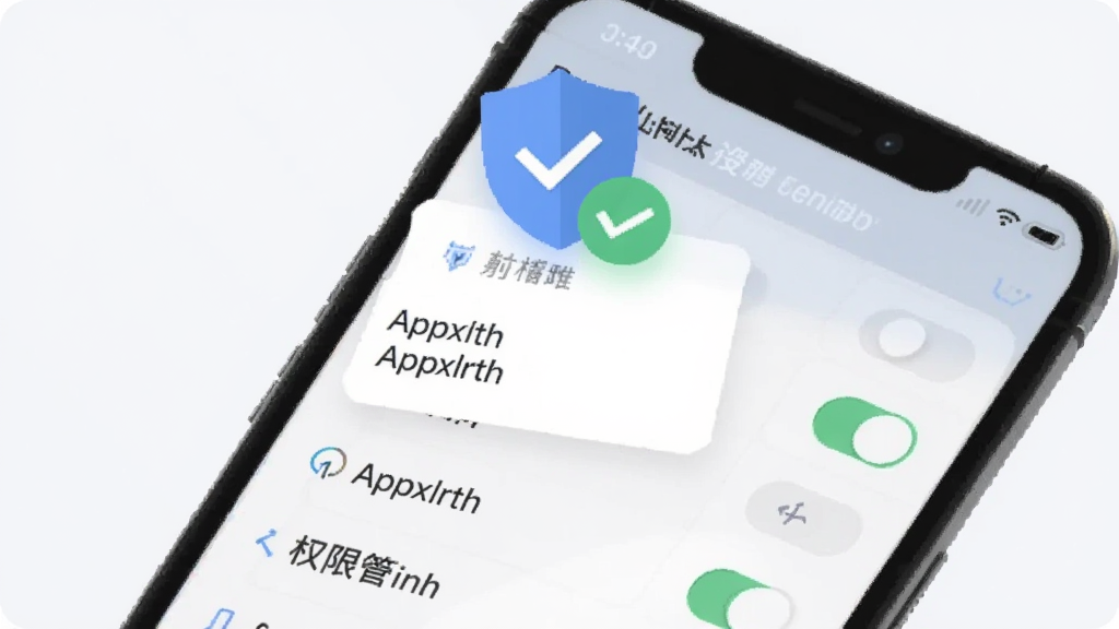 手机屏幕显示权限管理设置页面,页面中列有若干权限开关,其中一个开关旁标注