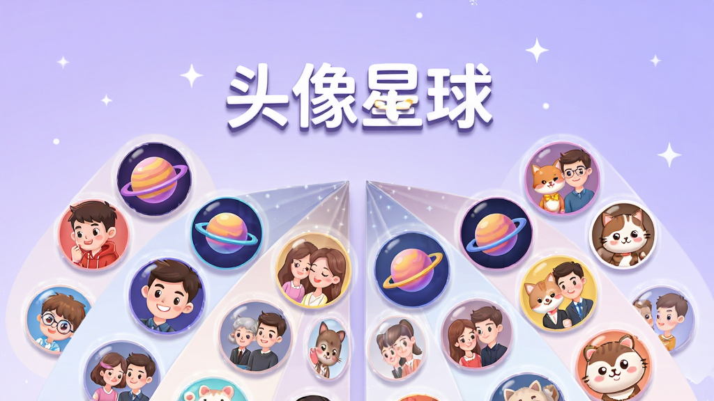 画面中心为头像星球软件的名称文字
