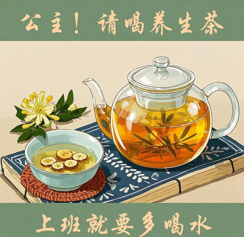 理堂古法养生茶日常办公冲泡场景