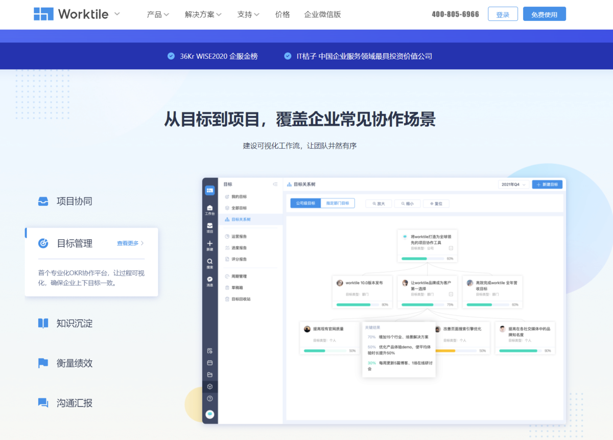 担当办公 企业协作工具界面展示