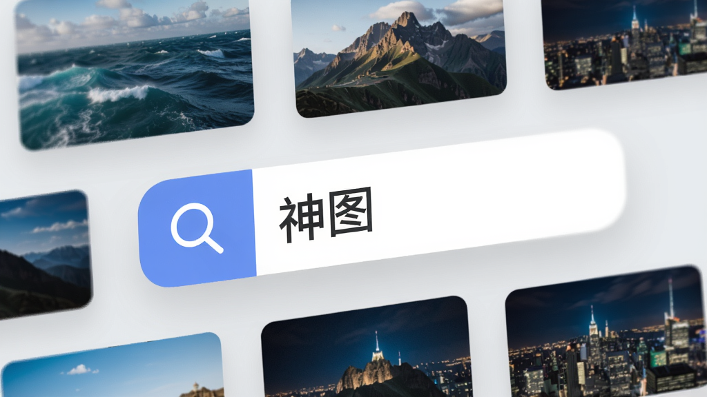 一个搜索框特写,放大镜图标旁有