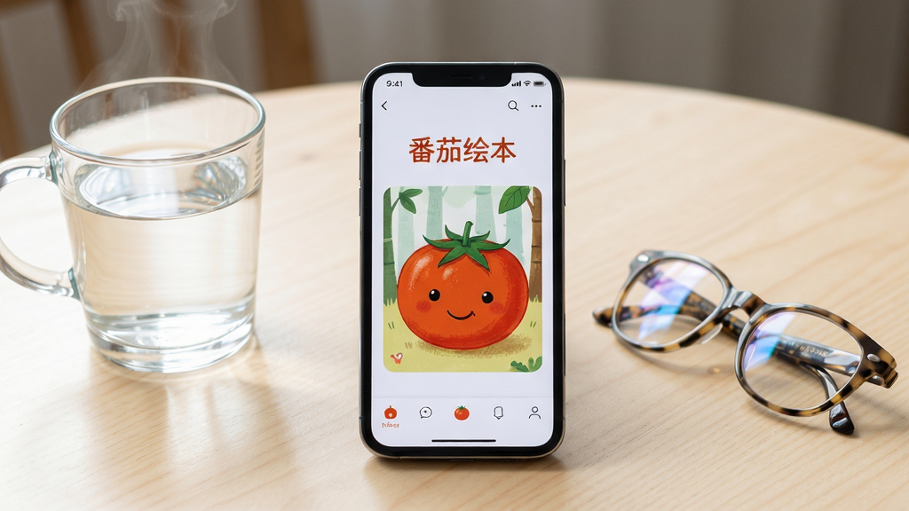 ���壺һ̨�����ֻ���Ļ��ʾ���ѻ汾���Ķ����棬�Ա���һ��ˮ��һ����ͯ�۾������֣��ֻ�λ�ڻ������룬ˮ�����۾��������������ࡣ�Ű棺�ֻ���Ļ������ʾ�汾���ݣ�ˮ�����۾���Ϊ��׺�������ʵ�������ǳɫ���棬��Ȼ�⡣ϸ�ڣ��ֻ���Ļ�ϵĻ汾ҳ���С����ѻ汾��������ˮ��ð���������۾���Ƭ���⡣���ʣ����壬�����ɾ����޶���Ԫ�ء�