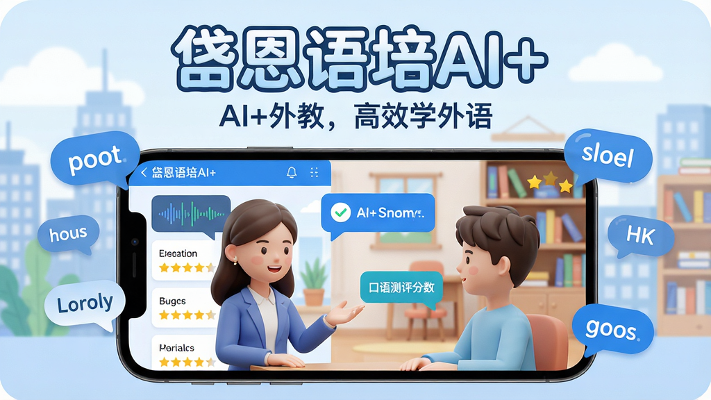 ���壺չʾ��᷶�����AI�����������棬������AI����������û��Ի���3D��ͨ����������Ϊ�����鷿�����֣�ǰ��Ϊ�ֻ���Ļ��д����Ļ����ʾ�γ��б�������������������Ư����Ӣ�ĵ������ݡ��Ű棺���ҶԳƣ����֡�᷶�����AI�����������������ڶ������·������⡰AI+��̣���Чѧ���������������£���ƽ���廭���ɫ������ɫ�Ͱ�ɫΪ����ϸ�ڣ��ֻ���Ļ�ڰ�������Ƶ�ס��Թ�ͼ�ꡢ�������֣����������Ȼ�����ʣ�8K���壬�ɾ����޶���Ԫ�ء�