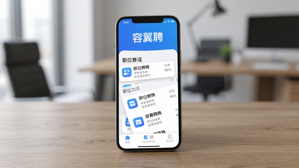 画面主体为一部智能手机屏幕,屏幕中清晰显示