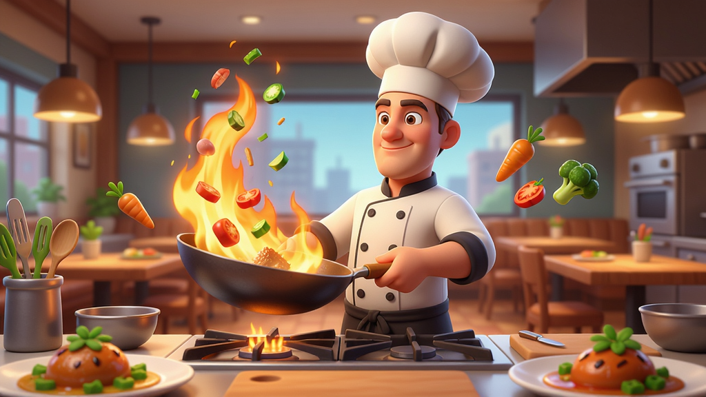 ���壺��Ϸ���Ӿ�ͼ��չʾ��Rising Super Chef 2�������ǳ�ʦ���ִ����������������ŵ��׵�˲�䣬��Χ��ʳ���������Ч�����֣�������У�����Ϊ������ܰ������ůɫ�ƹ⣬ǰ����׺���²�Ʒ���Ű棺���汥��������ͻ���������������У���񣺿�ͨ��Ⱦ���ɫ������������ϸ�ڷḻ��Ƥ��˹�����ʸУ�ϸ�ڣ���ʦ��װ�ʸ�������ʳ�����ʿɼ������涯̬��ǿ������ɾ������ʣ�4K���壬��Ⱦ��ϸ���޶���Ԫ�ء�