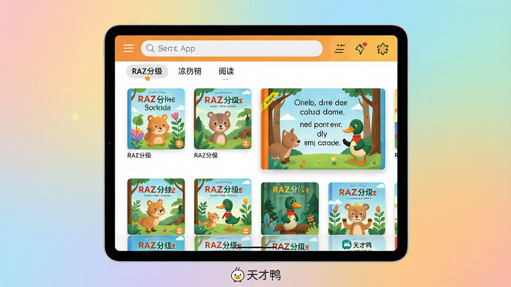 ���壺ƽ�������Ļչʾ���ѼApp���Ķ����棬�������зּ��汾������ͼ�б�������һ���򿪣���ʾ��ɫ�廭�ͼ�Ӣ�ľ��ӡ����֣�ƽ��λ�ڻ������룬��Ļ���������ɼ�����Χ����͵Ľ��䱳���⡣�Ű棺��Ļ�ϵĽ��沼�ֹ������Ϸ����������ͷ����ǩ���·��ǻ汾�������񡣷���ִ���ƽ��UI��Ʒ�񣬽��3D��Ⱦ�ʸС�ϸ�ڣ��汾������ɫ�ḻ���ж��ֲ������⣬�����С�RAZ�ּ���������ƽ���·��С����Ѽ��Logoˮӡ�����ʣ����壬�ɾ����޶���Ԫ�ء�
