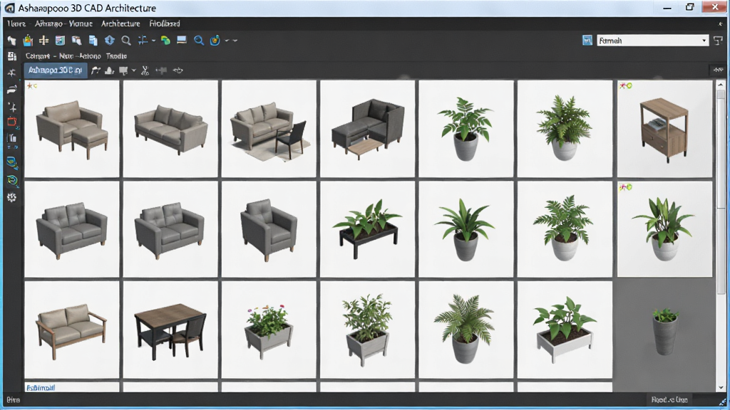 ����ΪAshampoo 3D CAD Architecture�����������壬չʾ�Ҿ���ֲ��ģ�ͣ��������࣬�Ű�רҵ�����дʵ��ϸ�ڷḻ�����ʸ��壬�ɾ��޶���Ԫ�ء�