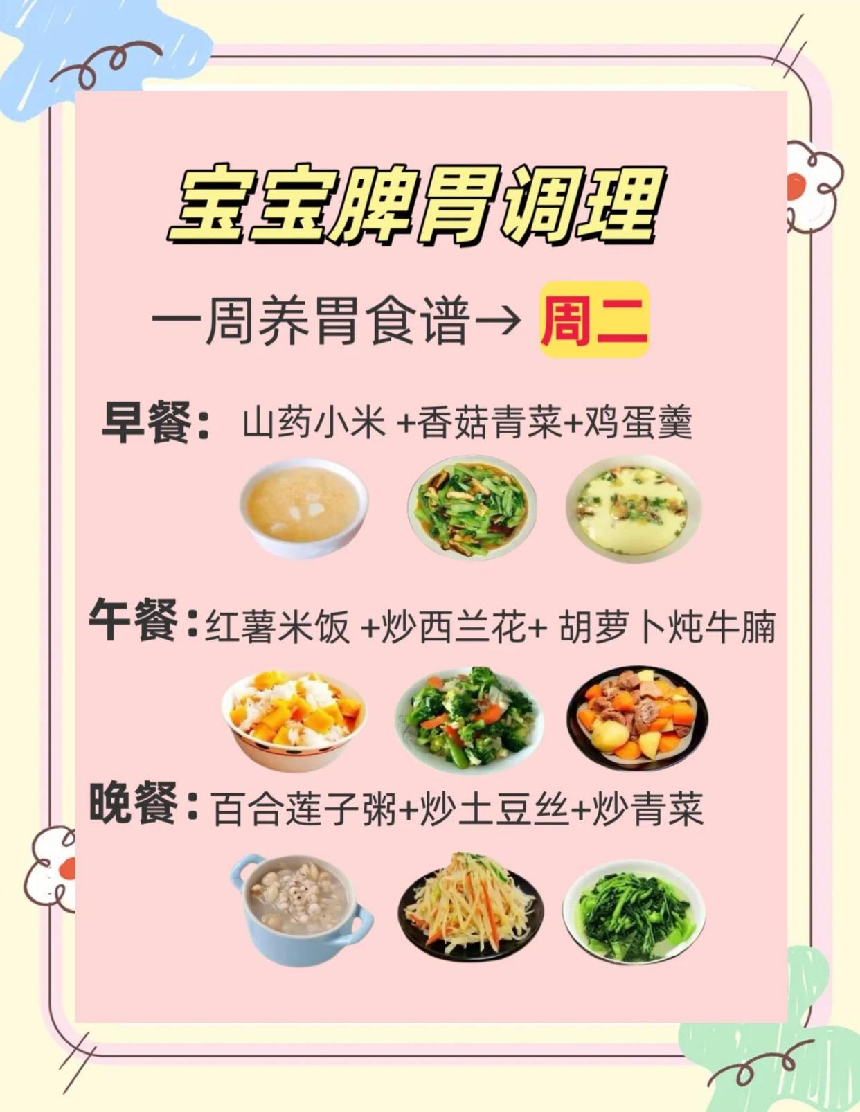 小宝快长饮食营养餐单