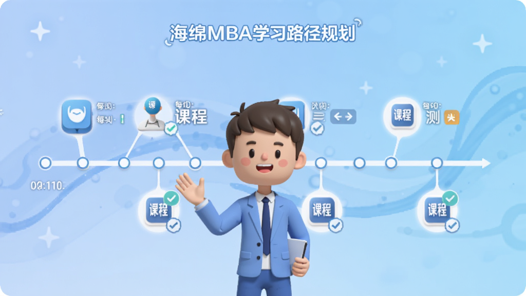 ����MBAѧϰ·���滮ҳ�棬��ʱ������ʽչʾÿ��ѧϰ���񣬽ڵ����пγ�ͼ��������ǣ�����Ϊ��͵Ľ�����ɫ���������������⿨ͨ����������������������У����ʸɾ����޶���Ԫ��
