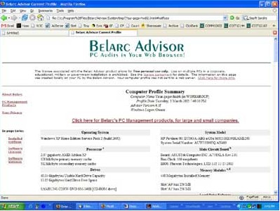 Belarc Advisor 软件界面预览图