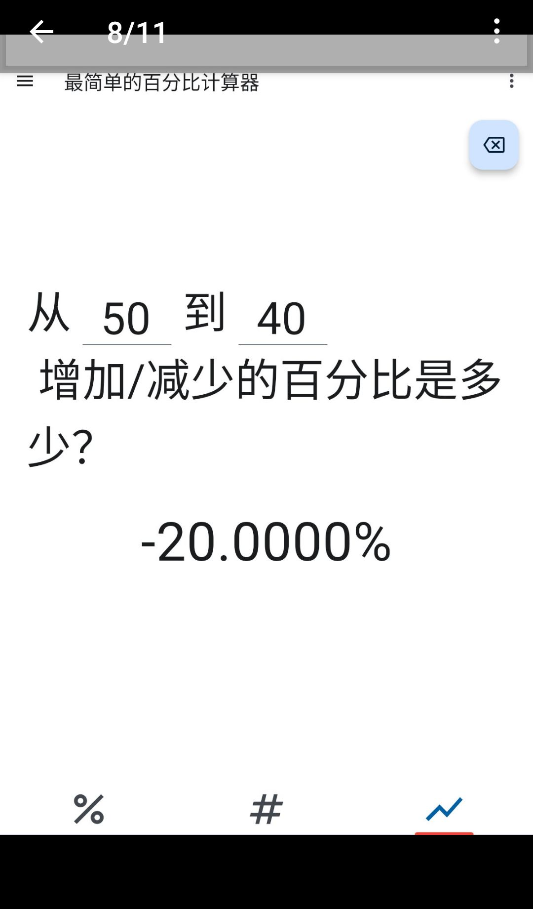 ����ٷֱȼ�����Simplest Percentage Calculator1.4.3 �ٷֱ����㹤��