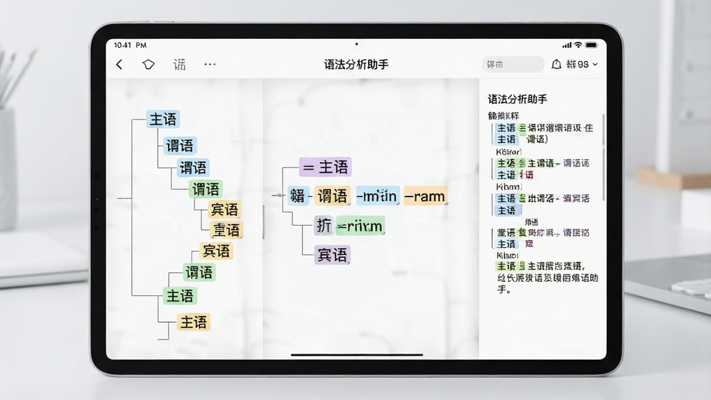 一张高清产品展示图,主体是运行在平板电脑上的