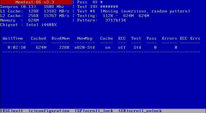 MemTest���ڴ��⹤�ߣ�11.0 �ڴ��ȶ��Լ��