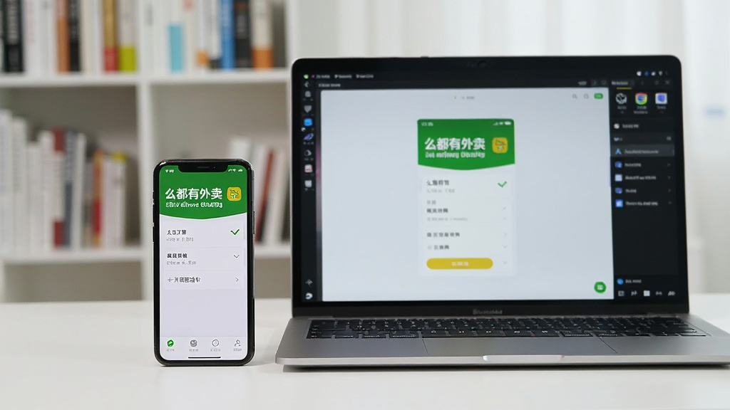 一张智能手机和一台笔记本电脑并排摆放的照片,手机屏幕显示