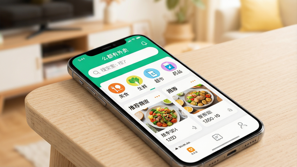 一张现代简约风格的智能手机屏幕特写,屏幕中显示