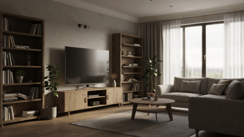 blender渲染效果图,一个室内场景,光线柔和,材质真实,采用Cycles渲染,主体突出,布局协调,排版美观,风格写实,细节丰富,画质清晰,干净无多余元素