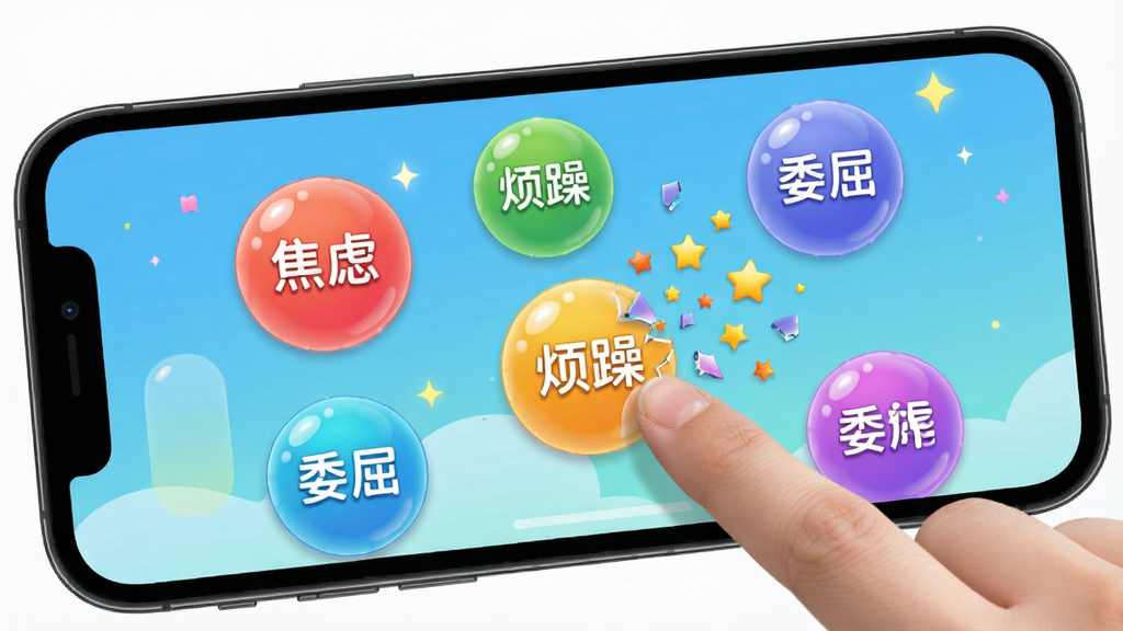 �ֻ���Ļչʾ����̬��ը�ˡ�APP�ġ��������ݡ���Ϸ���棬��Ļ��Ư���Ÿ�����ɫ�����ݣ�������д�š����ǡ��������ꡱ����ί�����ȴ���û���ָ���ڵ��һ��д�С����ꡱ�����ݣ��������Ѻ�Ϊ������Ƭ������ɫ�����죬����ϸ�壬�ɾ��޶���Ԫ��