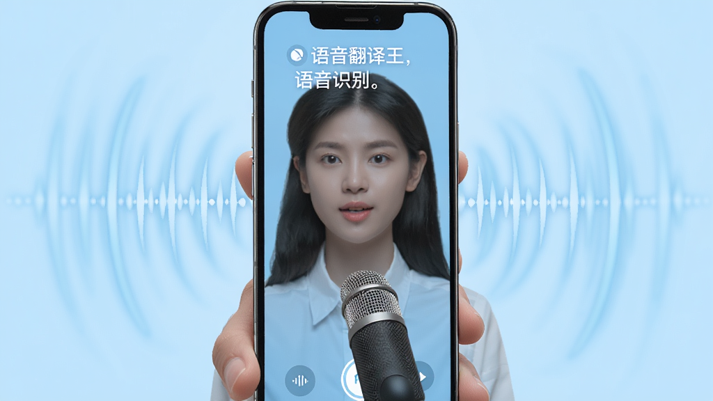 ��������������ʶ����棬�û������ֻ���˷�˵������Ļʵʱ��ʾʶ�����֣���Χ��������Ч��������ǳ��ɫΪ��ɫ�����������������Ƽ���