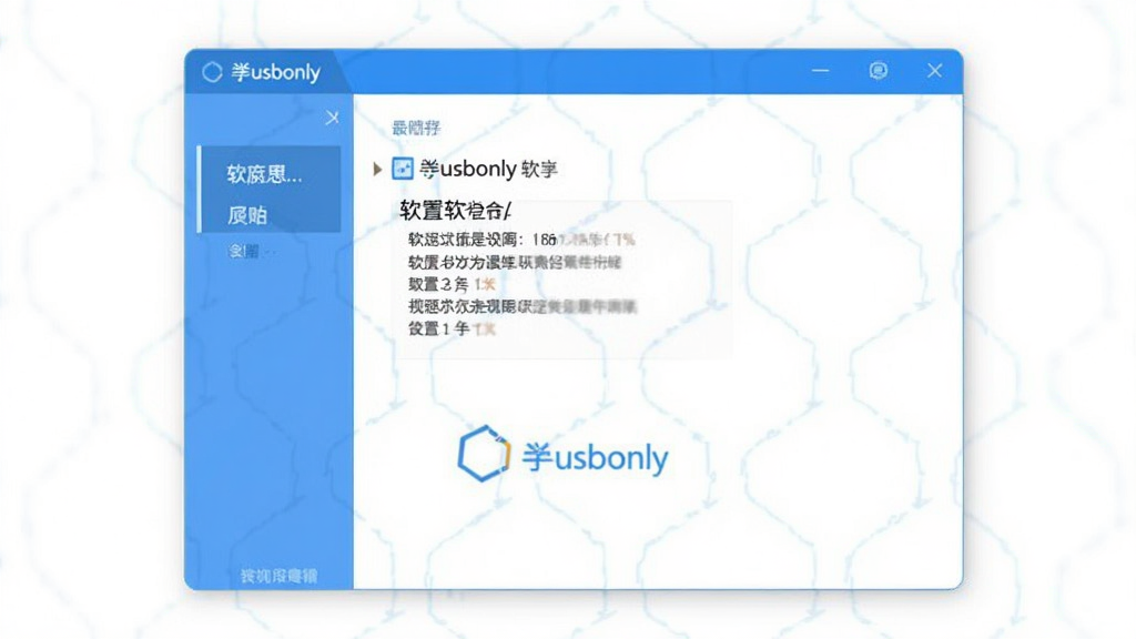 Myusbonly 软件设置界面 蓝色调 简洁布局 中文界面 干净无多余元素