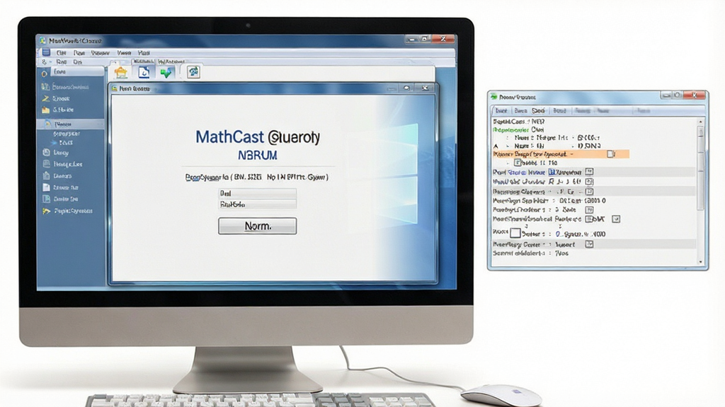 MathCast运行环境检查示意图,电脑屏幕显示软件运行正常,同时显示系统配置信息,画质清晰,无多余元素