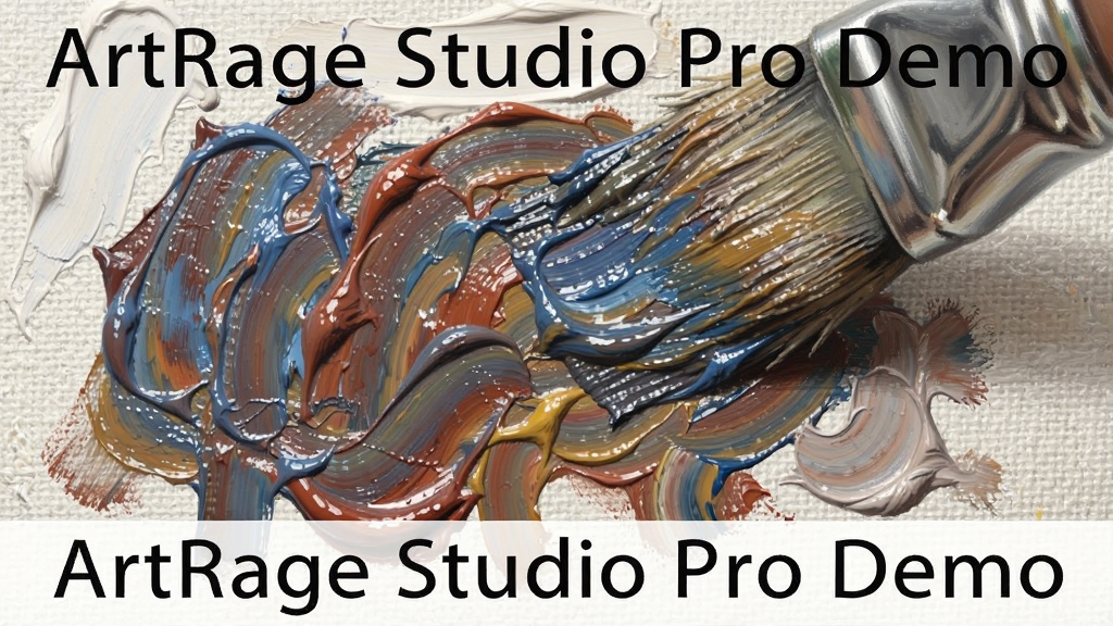 特写油画笔刷在画布上涂抹的画面,主体是ArtRage Studio Pro Demo的笔刷痕迹,布局为近景特写,排版突出颜料堆积和混色过程,风格写实,细节展现油彩的纹理和光泽,画质高清,干净无多余元素,图片文字标注“ArtRage Studio Pro Demo”