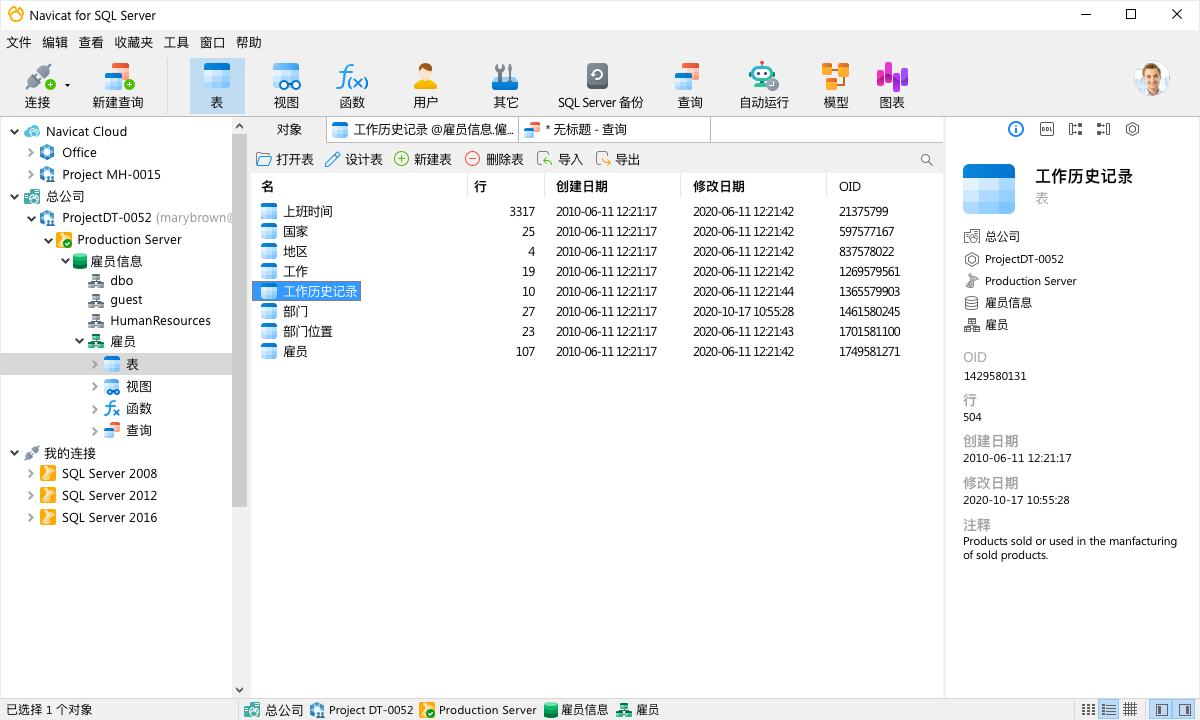 Navicat for SQL Server 数据库管理 教程