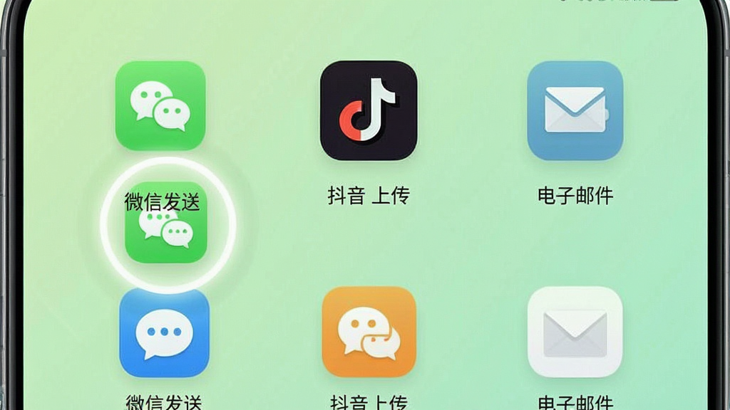 一张展示闪电Android视频转换器预设场景功能的界面截图,手机屏幕显示着