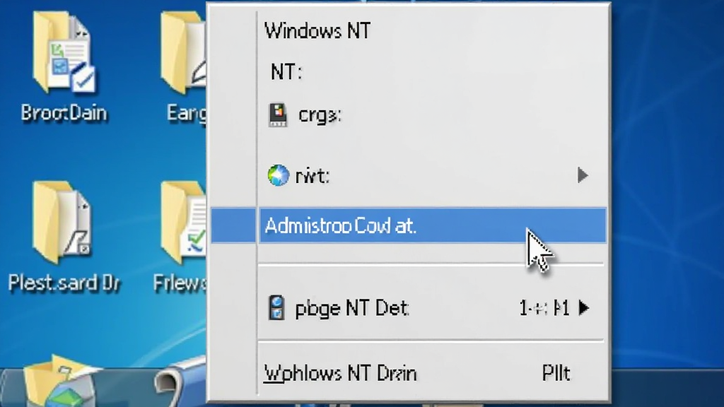 չʾWindows NT �Ҽ���ȡ����ԱȨ�޹������Ҽ��˵��г��ֵĽ�ͼ�����ָ��ָ���ѡ�����Ϊ�����ļ����ļ��е����棬�����������������дʵ�����ʸ��塣