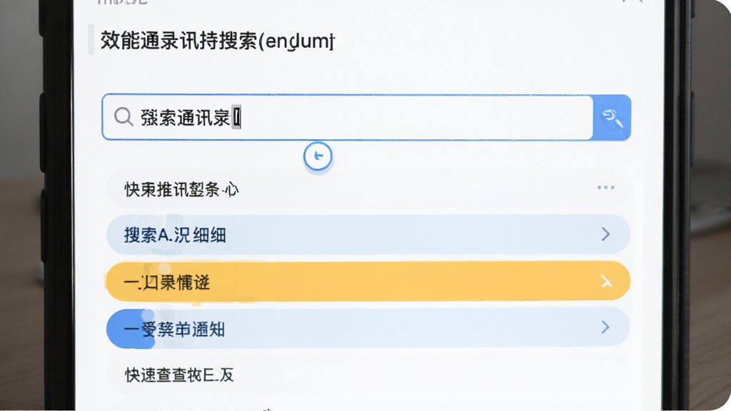 չʾЧ��ͨѶ¼�������ܵĽ��棬������������ؼ��ʺ��·��б��Ը�����ʽչʾƥ������������ˬ��ͻ�����ٲ����ص㣬��������
