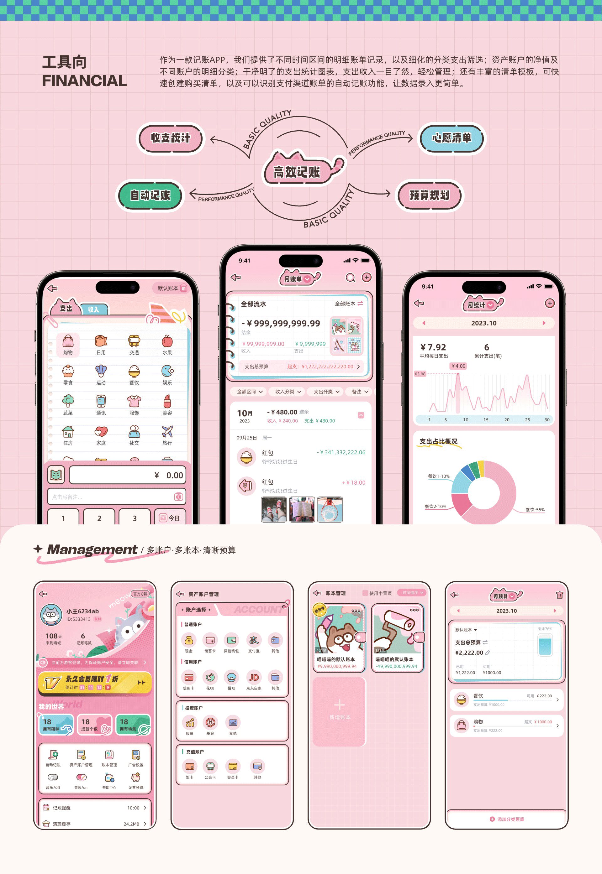 钱袋札记 安卓版 记账界面截图