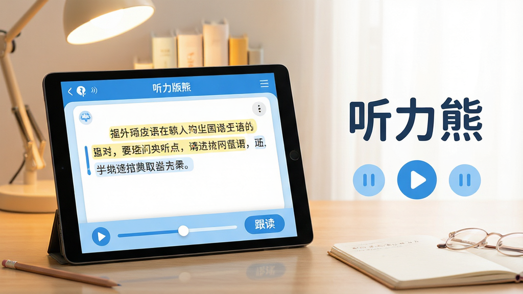���壺����������������ƽ�������չʾ����Ļ����ʾ���а�Ӣ��̲ĵ�����棬��������ܰ��������̨�ơ����֣�ƽ��λ�ڻ�������ƫ���Ҳ����״�д�С������ܡ������Ͳ��ſ��ư�ť���Ű棺������죬ͼ��Բ��ɫ��������Ϊ�������ֱ�ǩ����������ִ������Ƽ��磬����ͨ͸��ϸ�ڣ���Ļ�Ͽɼ����ľ��Ӹ�����ʾ���ײ��в��Ž������͸�����ť����Χ��Ǧ�ʺͱʼǱ������ʣ�4K���壬�ɾ����޶���Ԫ�ء�