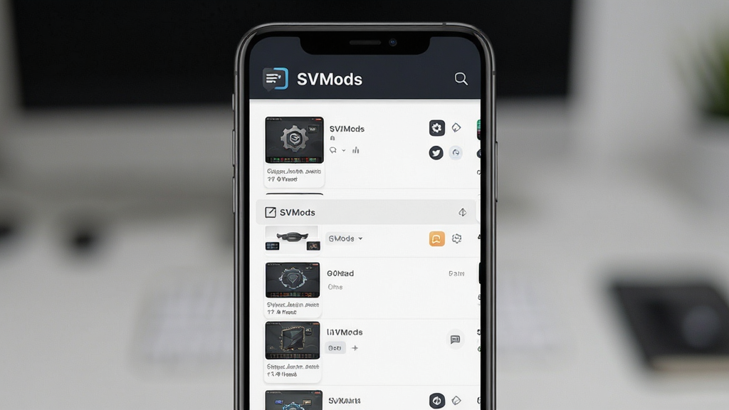 SVMods������Ԥ��ͼ������Ϊ�ֻ���Ļչʾ��ģ���б��������������Ű����룬�ִ���Լ���ϸ�ڷḻ�����ʸ��壬�ɾ��޶���Ԫ�أ����ֱ�ע