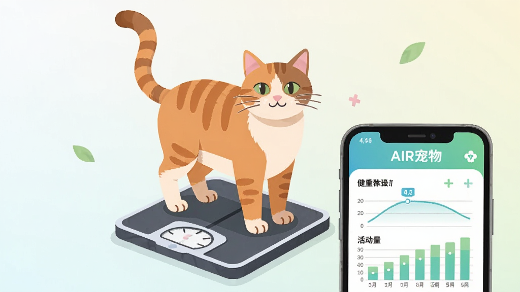 ���壺һֻ����èվ�����س��ϣ��Ա����ֻ���ʾAIR����APP�Ľ�������ͼ�������֣�è���ڻ������룬�ֻ������½ǷŴ�չʾͼ�����Ű棺����Ϊǳɫ���䣬ͻ�����ݿ��ӻ�Ч������񣺱�ƽ���廭���������Ȼ��ϸ�ڣ�ͼ�������������ߡ������״ͼ���ֻ���Ļ�С�AIR������������ʣ����壬�ɾ����޶���Ԫ��