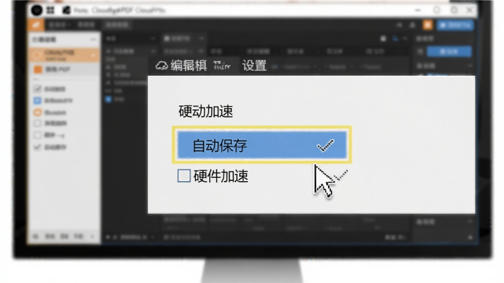 ������Ļ����ʾ�Ƴ�PDF�༭�����ý��棬����