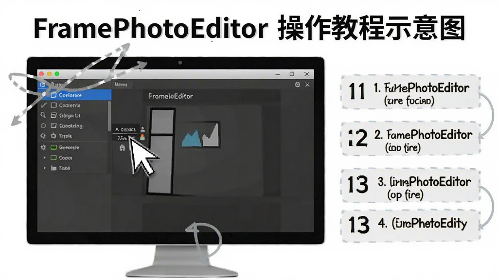 FramePhotoEditor �����̳�ʾ��ͼ����Ļ��ʾ�������棬���ָ�����˵����Ա��в���˵�����֣��������ѧ���������׶������ʸɾ�