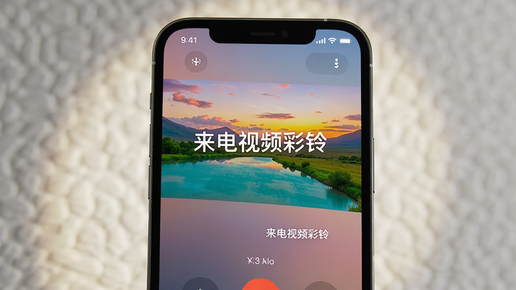 һ�������ֻ���Ļ��д����Ļ������ʾ������棬������һ��ɫ�����޵ķ羰��Ƶ����Ƶ�������С�������Ƶ���塱�������ֻ���Χ����͵Ĺ�ӰЧ�����������ִ���Լ�����������ɾ����޶���Ԫ�ء�