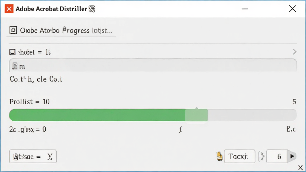 Adobe Acrobat Distiller 转换过程进度条截图,显示文件正在转换中,界面简洁,现代风格,画质清晰