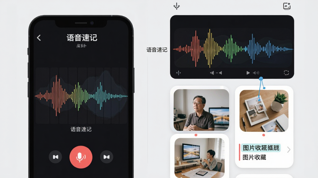 ���壺ǧ���ټ�APP����չʾͼ�����Ϊ����¼�Ʋ��Σ��Ҳ�ΪͼƬ�ʼ�����ͼ�����֣����·ֲ㣬�Ϸ�չʾ�������ζ�̬Ч�����·�����ͼƬ�����ֿ�Ƭ���Ű棺���ҷ���������ǳ�ҡ�������¼�࣬ͼ��Բ��ϸ�ڣ������ע�������ټǡ���ͼƬ�ղء�������ɫ�����졣���ʣ�ϸ���������޶���Ԫ�ء�