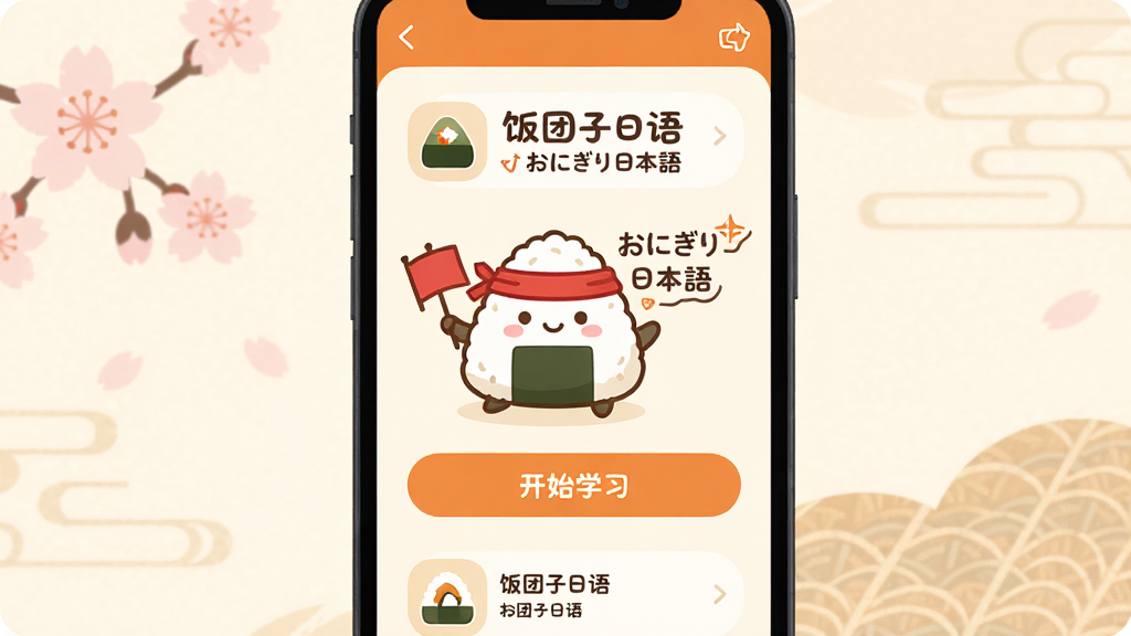���壺һ�������ֻ���Ļ��ʾ����������APP���棬��������ʽ��Լ����ɫ��Ϊ�װ����ɫ����Ļ������һ���ɰ��ķ��ſ�ͨ�����Ա߱�ע��������������������ġ����ˤ����ձ��������֣��ֻ����У�����Ϊ���ŵ�ӣ����ͷ����������廭��ɾ��������Ű棺�ֻ�����չʾ�γ��б��롰��ʼѧϰ����ť��������������񣺱�ƽ�廭�磬��ܰ������ϸ�ڣ����Ž�ɫ����ɫͷ�����ֳ�С���ӣ�����ͼ��Բ�󡣻��ʣ����壬�ɾ����޶���Ԫ�ء�