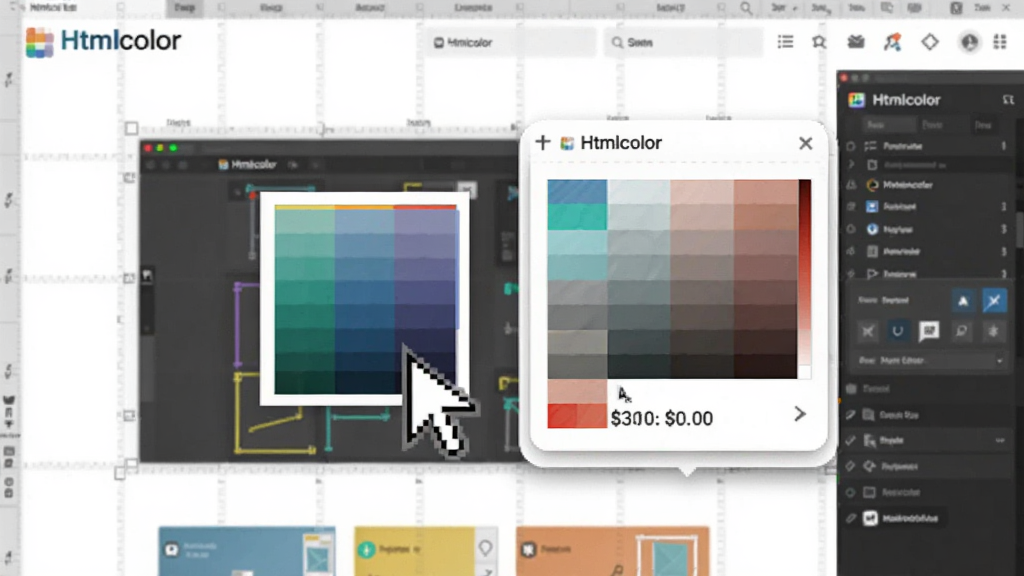 Htmlcolor����ȡɫ������ʾͼ����������ʾ���ָ������ҳ��ѡȡ��ɫ���Աߵ�����������չʾɫֵ����������Ϊ��ҳ��Ƴ�������������������ϸ�壬�ɾ��������