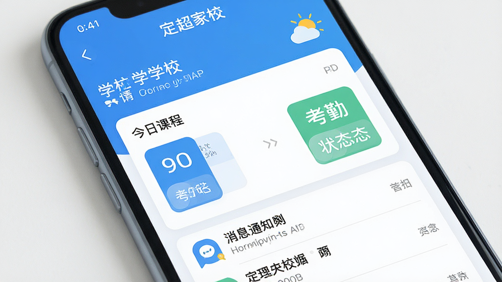 一张现代风格的智能手机屏幕特写,屏幕中清晰显示