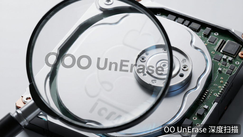 һ�Ÿ������ͼ�������ǷŴ�ķŴ�����ɨ��һ��Ӳ�̱��棬Ӳ������Լ���ֳ���OO UnErase����Logoˮӡ������Ϊ��д��ͷ���Ŵ�ռ�ݻ����������֮һ���Ҳ�¶������Ӳ�̵�·�塣���Ϊ�Ƽ���3D��Ⱦ����ӰЧ����ʵ��ϸ���������������ʸɾ����޶���Ԫ�ء�ͼƬ���½��а�ɫС�֡�OO UnErase ���ɨ�衱������������
